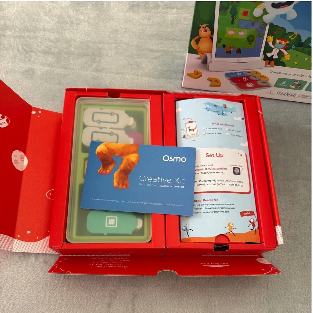 NEW Open Box Osmo Coding Starter Kit for iPad - 3 Games - 31 Blocks - Ages 5-10